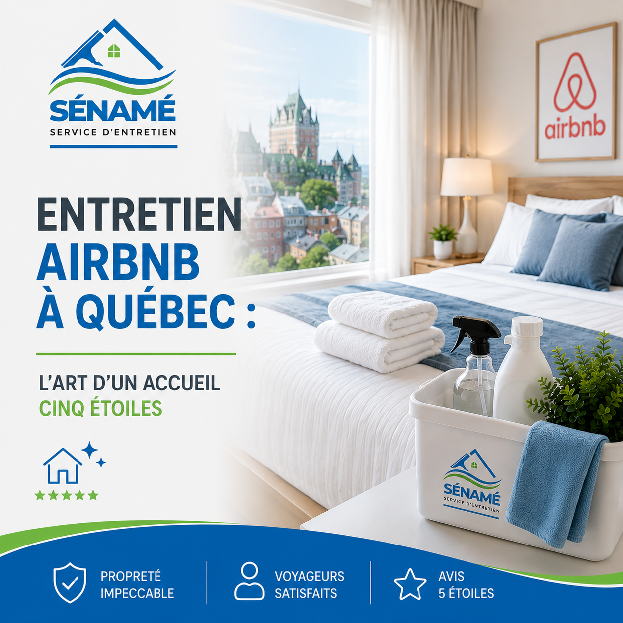 Entretien Airbnb Québec : services de ménage et gestion locative